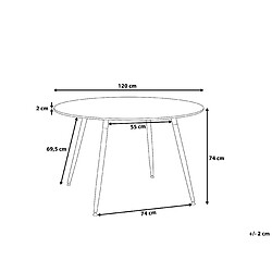 Avis Beliani Table de salle à manger noire 120 cm BOVIO