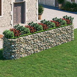 Maison Chic Jardinière,Lit surélevé - Bac à fleurs - pot de fleur à gabion Fer galvanisé 500x100x100 cm -GKD46036