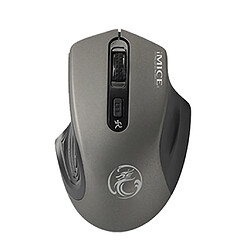 Imice E-1800 pour ordinateur portable PC souris réglable sans fil récepteur USB souris de jeu - gris