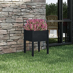 Maison Chic Jardinière,Bac à fleurs - pot de fleur Noir 50x50x70 cm Bois de pin massif -GKD98500