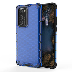 Coque en TPU motif en nid d'abeille résistant aux chocs bleu pour votre Huawei P40 Pro