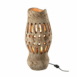 Avis Mes Lampe ancienne 25x22x49 cm en bois de saule