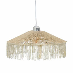 BigBuy Home Suspension Beige Papier Fer 220-240 V 41 x 41 x 17 cm