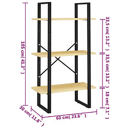 vidaXL Étagère de rangement 60x30x105 cm Bois de pin massif pas cher