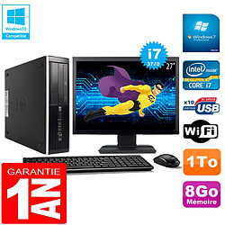 PC HP Compaq Pro 6300 SFF I7-3770 8Go 1To Graveur DVD Wifi W7 Ecran 27" - Occasion