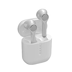 Chrono Écouteurs sans Fil Bluetooth 5.0, IPX7 écouteurs étanches Sportifs, Binaural Couplage Automatique, 3D Stéréo HiFi, Microphone intégré, pour Android/iphone/Huawei/Samsung(Blanc)