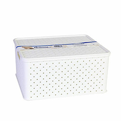 Boîte de rangement avec couvercle Tontarelli Arianna 33 x 29 x 16 cm (4 Unités) Blanc 13 L