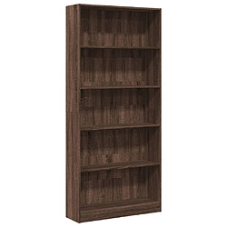 vidaXL Bibliothèque chêne marron 80x24x176 cm bois d'ingénierie