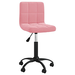 vidaXL Chaise pivotante de salle à manger Rose Velours