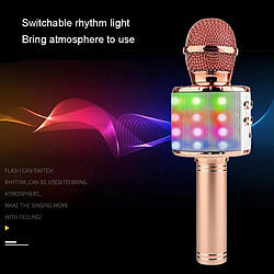 Yonis Microphone Bluetooth Sans Fil Avec Lumières