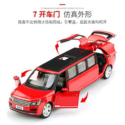 Universal 1: 32 Land Rover Alliage Limousine Métal Voiture Moulée Modèle Retraite Flash Musique Voiture Jouet pour Enfants(Rouge)