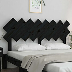 Avis Maison Chic Tête de lit scandinave,Meuble de chambre Noir 159,5x3x80,5 cm Bois massif de pin -MN60328