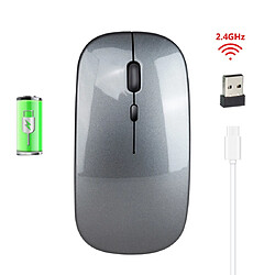 Wewoo Souris sans fil HXSJ M80 1600MPI à sourdine optique ajustable à trois vitesses gris