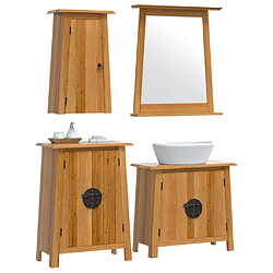 Avis Maison Chic Armoire de Bain | Ensemble de 4 meubles salle de bain bois de pin massif -GKD13866