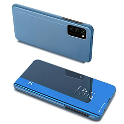 Ozzzo transparent view coque flip cover pour samsung galaxy a03s (166.5) bleu