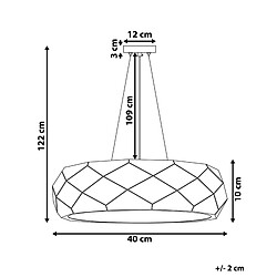 Avis Beliani Lampe suspension CESANO Métal Blanc