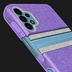 Avis Avizar Coque Samsung Galaxy A32 5G Paillette Amovible Silicone Semi-rigide violet