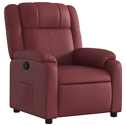 vidaXL Fauteuil inclinable Rouge bordeaux Similicuir