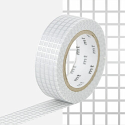 Masking tape quadrillé - Argenté - 1,5 cm x 7 m