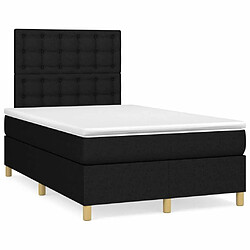 Maison Chic Lit Adulte - Lit simple Lit à sommier tapissier avec matelas moelleux - Meuble de Chambre - Noir 120x200 cm Tissu -MN62286