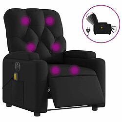 Maison Chic Fauteuil Relax pour salon, Fauteuil de massage inclinable électrique noir similicuir -GKD53457