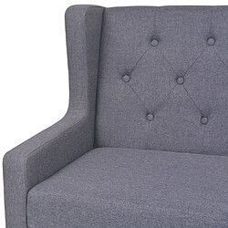 Helloshop26 Fauteuil chaise siège lounge design club sofa salon tissu gris 1102324 pas cher