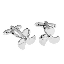 Boutons De Manchette Argent Bateau Hélice Capitaine Navire Mariage Fantaisie Bijoux Décor