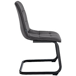 Avis Decoshop26 Set de 2 chaises de salle à manger coutures décoratives carrées en velours noir et pieds luge en métal noir 10_0001576