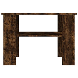 Avis vidaXL Table basse Chêne fumé 60x60x42 cm Bois d'ingénierie