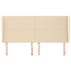 Avis Maison Chic Tête de lit scandinave avec oreilles,meuble de chambre Crème 183x23x118/128 cm Tissu -MN50622