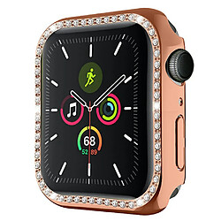 Coque en TPU décoration en strass or rose pour votre Apple Watch Series 7 45mm