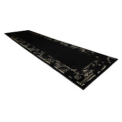 Acheter RUGSX Tapis, le tapis de couloir GLOSS moderne 408C 86 Cadre élégant, glamour, art deco noir or 70x200 cm