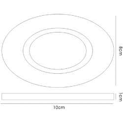 Avis Inspired Encastré Downlight Oval Rim Only Black, Requiert 100035310 pour compléter l'article