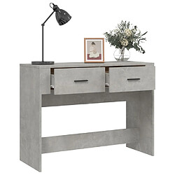 Acheter vidaXL Table console Gris béton 100x39x75 cm Bois d'ingénierie