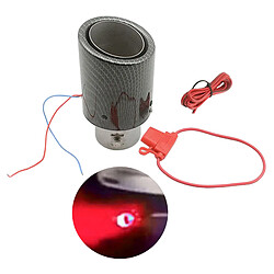 Embout De Silencieux De Tuyau D'échappement Universel En Fibre De Carbone Pour Voiture, Lumière Rouge 01