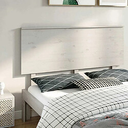 Maison Chic Tête de lit scandinave,Meuble de chambre Blanc 154x6x82,5 cm Bois massif de pin -MN48575