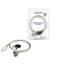 LOGILINK Antivol type cable à encoche système à clef pour PC portable - 1.50m