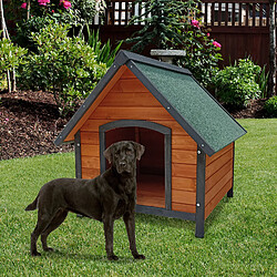 Niche pour Chien Grand en Bois Gardiun Loki 82x100x88 cm avec Toit à 2 Pentes et Toiture en Asphalte