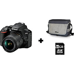 Nikon Pack appareil photo D3500 18-55mm + sac + carte