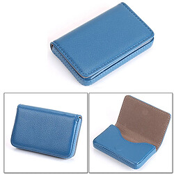 Wewoo Porte-cartes bleu 2 PCS Premium PU étui en cuir avec fermeture magnétique, taille: 10 * 6.5 * 1.7cm