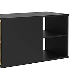 Acheter Mes Meuble TV modulable 133,5x39,9x49,2 cm noir et naturel