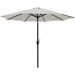 Ideanature Parasol droit rond Eko 2.5 m ivoire.