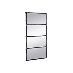 Acheter Vente-Unique Miroir fenêtre industriel en fer - L. 140 x H. 75 cm - Noir - MAASTRICHT