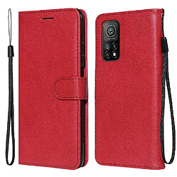 Etui en PU + TPU couleur unie avec support rouge pour votre Xiaomi Mi 10T 5G/Mi 10T Pro 5G/Redmi K30S