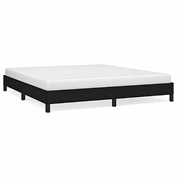 Maison Chic Lit adulte - Lit simple Cadre de lit,Structure du lit Contemporain Noir 180 x 200 cm Tissu -MN30538