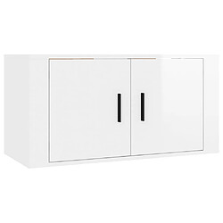 Avis vidaXL Ensemble de meubles TV 3 pcs Blanc brillant Bois d'ingénierie