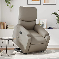 vidaXL Fauteuil inclinable Cappuccino Similicuir