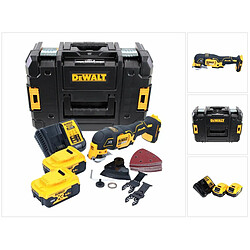 DeWalt DCS355P2 Outil oscillant multi-cutter sans fil 18V Brushless + 2x Batteries 5,0Ah + Chargeur + Accessoires 29 pcs. + Coffret TSTAK