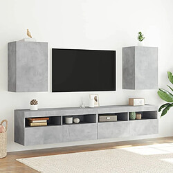 Acheter Maison Chic Meuble TV, Banc TV pour salon, Meuble de rangement mural gris béton 40,5x30x60 cm bois d'ingénierie -GKD15328