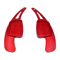 2 pièces en alliage d'aluminium Extension de levier de vitesse de changement de volant pour Audi A4 A5 Q2 Q7 S3 S4 TT TTS 2016-2017, rouge (gauche et